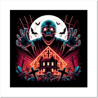 Neon Nightmare: Horror Movie Inspired Tee Posters and Art